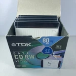 5 Pack Sealed Tdk Cd-rw Rewritable Data Media Cds 700MB 80 Min. Fixed Price $9.50.