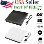 Slim External Drive Usb 3.0 Disc Player Cd Dvd Burner Writer For Laptop Pc Mac. Fixed Price $19.99.