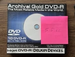 Delkin Devices Archival Gold Dvd-r 5 Pack The 100 Year Disc New. Fixed Price $25.00.