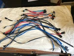 20 Misc. Lengths (21 To 8 ) Sata Data Cables For Hard Drives, Dvds, Used.. Fixed Price $11.99.