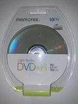 Memorex Light Scribe Dvd+r 10 Pack 4.7 GB/120 MINUTES/16X Recordable New Sealed. Fixed Price $44.46.