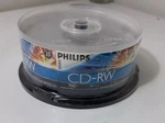 25-PK Philips Logo 12X Cd-rw Cdrw Rewritable Blank Disc 700MB Spindle Cake Box. Fixed Price $12.99.