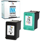 2PK Cmyi Compatible Hp 74 75 Ink Cartridges For Photosmart C4200 C4205 C4210. Fixed Price $21.44.
