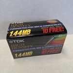 Tdk 50 Pack 1.44MB 3.5 Ibm Format High Density Floppy Diskettes. New Nos. Fixed Price $35.00.