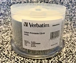 Verbatim Cd-r 700MB 52X Datalifeplus 80MIN White Inkjet Hub Printable 50PK. Fixed Price $21.95.