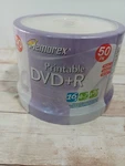 Memorex 50 Pk Printable Dvd+r 16X Blank 4.7GB 120 Min Recordable Media Sealed. Fixed Price $22.00.