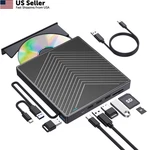 Roofull External Cd Dvd Drive, Burner Player Usb 3.0 With 4 Black. Fixed Price $45.66.