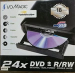 I/o Magic External Dvd R/rw Dual Format Double Layer Drive, Lightscribe. Fixed Price $125.00.