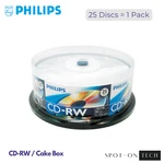 25-PK Philips Logo 12X Cd-rw Cdrw Rewritable Blank Disc 700MB Spindle Cake Box. Fixed Price $18.90.