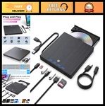 9-IN-1 Usb 3.0 Type-c External Cd Dvd Drive Burner, Ultra Slim With 4 Ports. Fixed Price $51.99.
