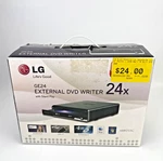 Lg GE24NU30 External Multi Dvd Writer, Cd Burner With Silent Play. New/ Open Box. Fixed Price $53.99.
