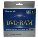 Panasonic LM-AF120LU5 Dvd Ram Disc Minute Hard Coating Pack 2-3X Speed. Fixed Price $29.99.