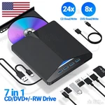 7-IN-1 Slim External Cd Dvd Drive Usb 3.0 Reader Writer Burner Player For Laptop. Fixed Price $29.98.