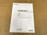 2002 Sony Cd-rw Drive User's Guide CRX1950U. Fixed Price $9.95.