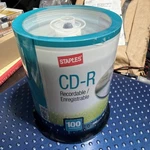 Staples Cd-r 100 Spindle Pack Blank Media 700MB 52X 80MIN #10366 Sealed New. Fixed Price $24.99.