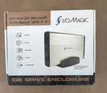 I/omagic 3.5" External Ide Drive Enclosure Case, Metal Silver/black Usb 2.0. Fixed Price $29.99.