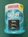 Maxell 648200 Cd-r 100PC Recordable Discs 48X 700MB 80 Min Spindle 100.... Fixed Price $32.19.