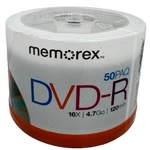 Memorex Dvd-r 16X/4.7 Gb/ 120MIN 50 Pack New Sealed. Fixed Price $20.00.