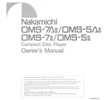 Nakamichi OMS-7AII OMS-5AII OMS-7II OMS-5II Cd Player Owners Instruction Manual. Fixed Price $22.24.