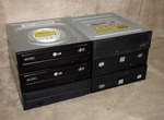 (6) Black Internal Cd/dvd Drives: Lite-on DH-20A4P Samsung SW-252 Lg GH24NSBO. Fixed Price $30.00.