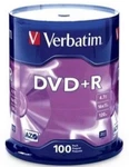 Verbatim 100 Pack 4.7GB 16X Blank Media Discs Recordable Dvds. Fixed Price $22.99.