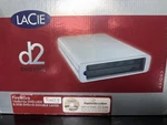 Lacie D2 Dvd Rw External Drive Firewire Lightscribe 16X Silver Mac Compatible. Fixed Price $125.00.