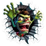 Zombie Monster Break Wall - Vinyl Decal Sticker Car Window Laptop EBN11919. Fixed Price $15.18.