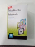 Staples Patterned Jewel Cases 25 In Box. Fixed Price $19.99.