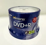 Memorex Dvd+r 8X 4.7GB Disc Spindle 50 Pack - New Factory Sealed.. Fixed Price $19.99.