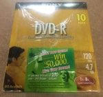 Sony Dvd-rw Disc 10-PACK 10DMW47R2 4.7 Gb 120 Min 1-2X Nip. Fixed Price $9.99.