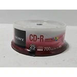 Sony Cd-r Blank Media Unisex 25 Pack 700MB 80MIN Inkjet Printable 48X Speed. Fixed Price $19.99.