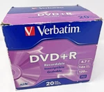Verbatim Dvd+r 4.7 Gb 16X 120 Min Blank Slim Case Pack New Old Stock Unopened. Fixed Price $20.97.