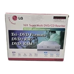 Lg GSA-4160B Dvd Writable/cd-rw Drive 16X Multi-burner Plus 8.5GB Open Box. Fixed Price $49.99.