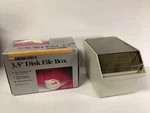 New Vintage Memorex 3.5 Floppy Disk Holder File Box Storage W/dividers 3202-1700. Fixed Price $19.99.