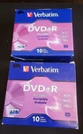 2X Verbatim 120 Min 4.7GB 16X Speed Jewel Case 10 Pack Dvd+r Recordable- 20TOTAL. Fixed Price $15.00.