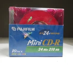 Fujifilm Mini Cd-r Pack Colored Discs 210MB/24MIN Recordable Cds. Fixed Price $13.41.