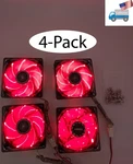 4-PACK: New Enermax Twister 80MM 25MM Red Led 3-PIN Pc Case Cooling Fan Cooler. Fixed Price $24.99.