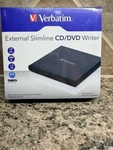 Verbatim 98938 External Slimline Cd/dvd Writer Usb 2.0 Black New Sealed. Fixed Price $28.99.