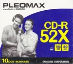 Samsung Pleomax Cd-r 700MB 52X 80 Min Slim Case Jewel 10 Pcs Virgin. Fixed Price $20.12.