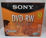 Sony Dvd-rw Disc 10DMW47R2 4.7 Gb Pack Brand New Open Box. Fixed Price $17.99.