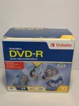 Dvd+r Recordable Verbatim 120 Min 4.7GB/16X 10 Pack Jewel Case New. Fixed Price $9.95.