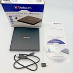 Verbatim 98938 External Slimline Cd/dvd Writer 2.0 Black, Manual Usb-c Nob. Fixed Price $19.99.