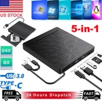 Usb 3.0 External Dvd/cd Rw Writer Drive Burner Reader Player For Laptop Pc Mac. Fixed Price $15.99.