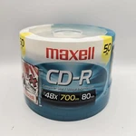 Maxell 700 Recordable Data Cd-rs, 50PK Spindle, Mb, New & Sealed. Fixed Price $20.99.