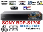 Sony BDP-S1700 Refurbished Region Free Blu-ray Dvd Player Zone C 0-8 Usb. Fixed Price $179.00.