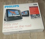 Philips Dual Portable Dvd Player 7" Widescreen Lcd PET7402 New Open Box. Fixed Price $99.99.