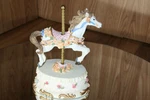 Berkeley Designs K7424 Pink Rose Carousel Horse "music Box Dancer" Need Battery!. Fixed Price $58.61.