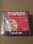 Staples Cd-rw 10/PACK 700MB 80 Min 1X-4X. New Old Stock Sealed. Fixed Price $10.00.