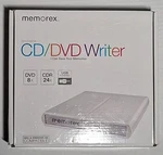 Memorex Cd/dvd Writer - Slim External 8X Cdr 24X Usb Powered Open Box. Fixed Price $17.99.