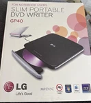 Lg GP40 Slim Portable Writer External Usb Dvd/cd Burner Open Box Unused. Fixed Price $19.99.